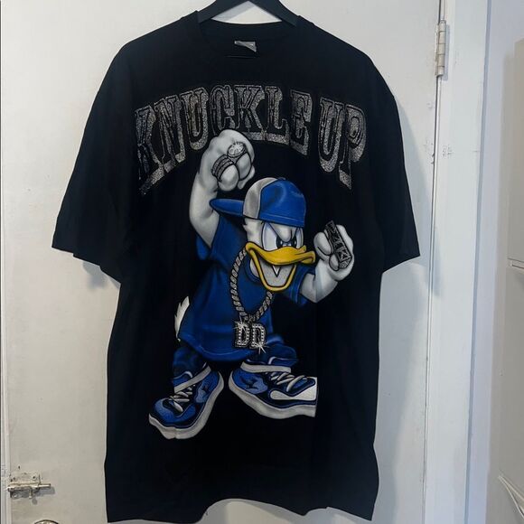 NWOT VINTAGE Donald Duck Knuckles Up T Shirt-2XL - Picture 1 of 8